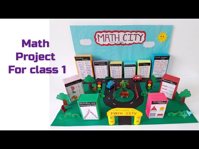 Math city 3D model  project for class 1,2 /Math project model /#mathproject math working model