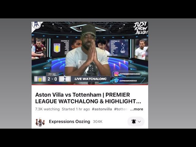 Big up Expressions Oozing! Free Palestine 🇵🇸 Aston Villa 2 - 1 Tottenham