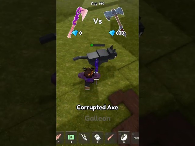 Corrupted Axe vs Woodsman's Axe Damage Comparison 🪓⚔️🪓 | 99 Nights in the Forest