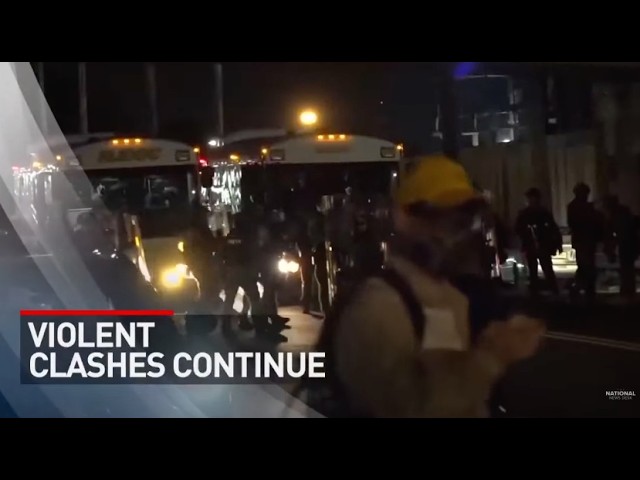Violent clashes continue outside a NJ ICE facility