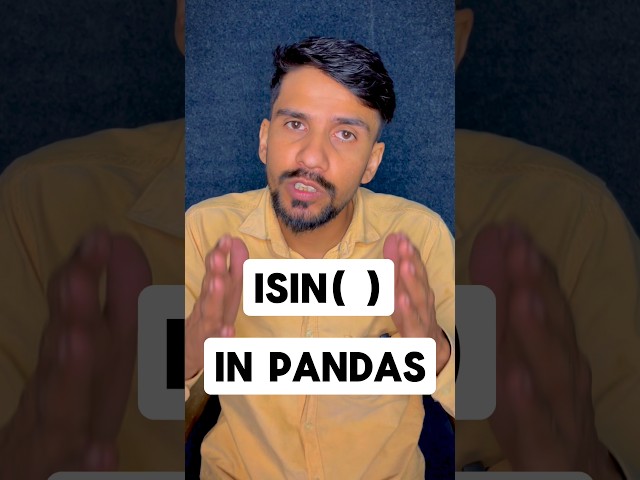 99% Beginners Don’t Know This Pandas Trick 😳 | isin() Explained in 30 Seconds #python #ai #ml