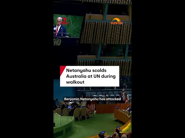 Netanyahu scolds Australia during UN speech walkout