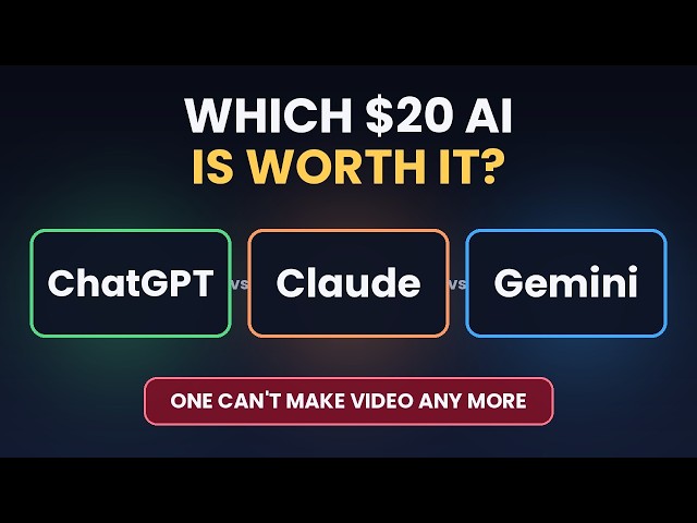 ChatGPT vs Claude vs Gemini (2026): Which $20 AI Is Worth It?