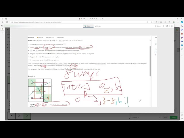LeetCode 1275 | Find Winner on a Tic Tac Toe Game | Java