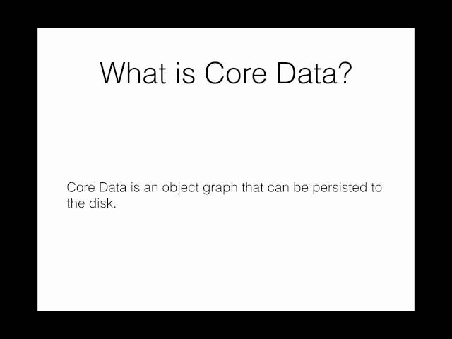 #1 Core Data: Hello Core Data