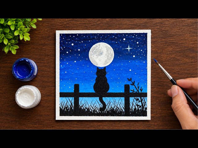 Easy painting | Nature painting for Beginners | Sunset Painting | Drawing of Nature