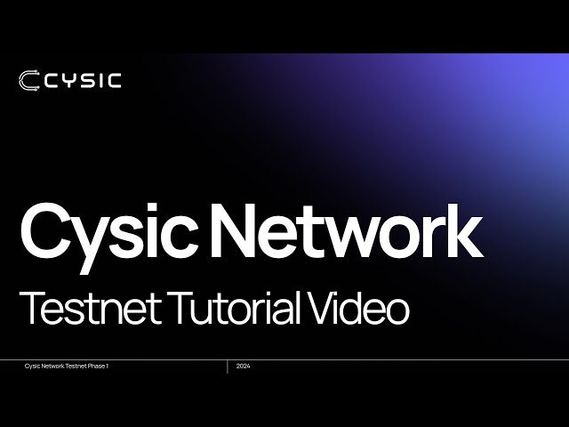 Cysic Testnet Tutorial