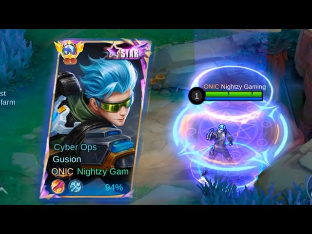 GLOBAL GUSION CYBER OPS GAMEPLAY MLBB ! NIGHTZY GAMING 
