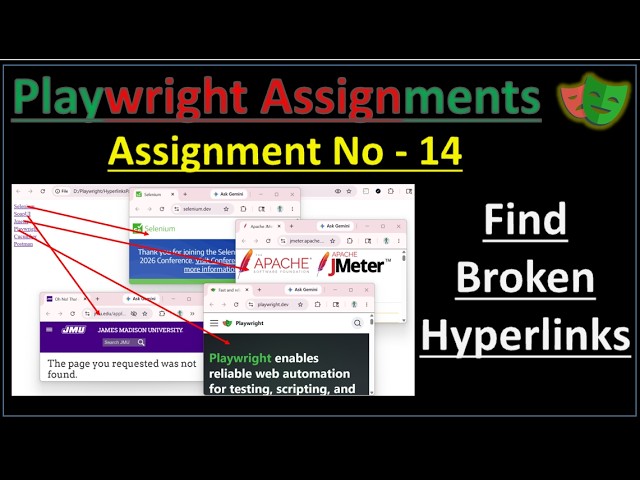 Playwright Assignment 14 | Find Broken Hyperlinks | Pradeep Nailwal