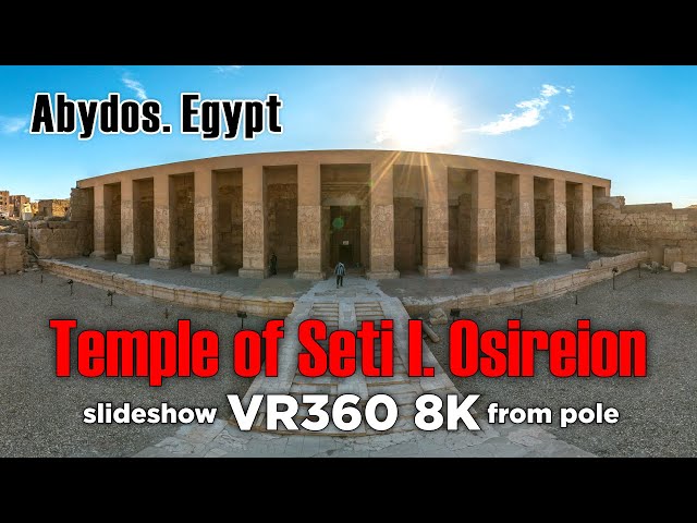 VR360. Temple of Seti I in Abydos. Panoramic slideshow