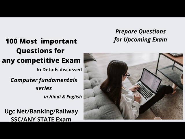Most Important 100 Question and Answer || For Any Competitive exam || Basic Computer course