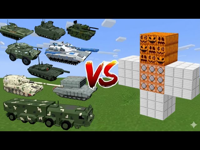 Superb Warfare Vehicles VS ALL Golems – INSANE Minecraft Mod Battle!