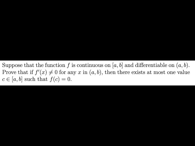 Real Analysis Problem 5 (MVT)
