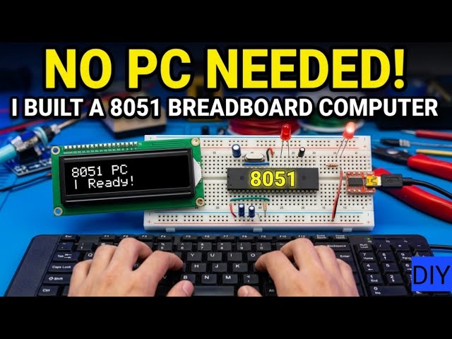 8051 Breadboard Computer: LED Blink