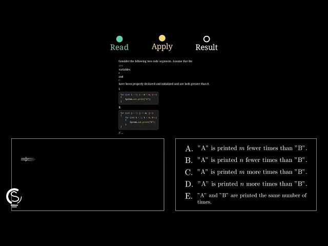 2020 AP CSA MCQ Question 26 - Nested Loop Iteration Counting