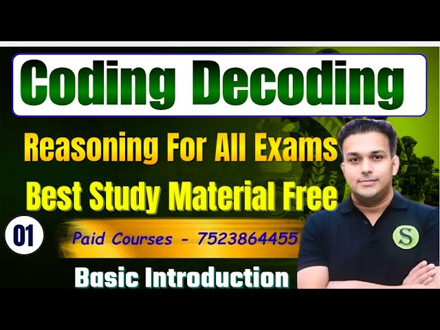 Coding Decoding for All Exams: Railway, UPSSSC PET, SSC, Banking – Best Free Study Material by Gy...