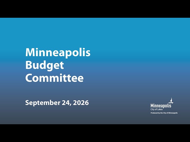 September 24, 2026 Budget Committee