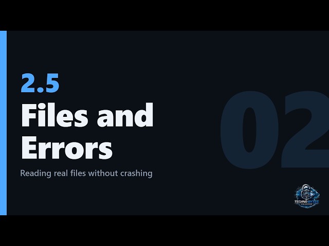 Python Files, Exceptions and the Standard Library
