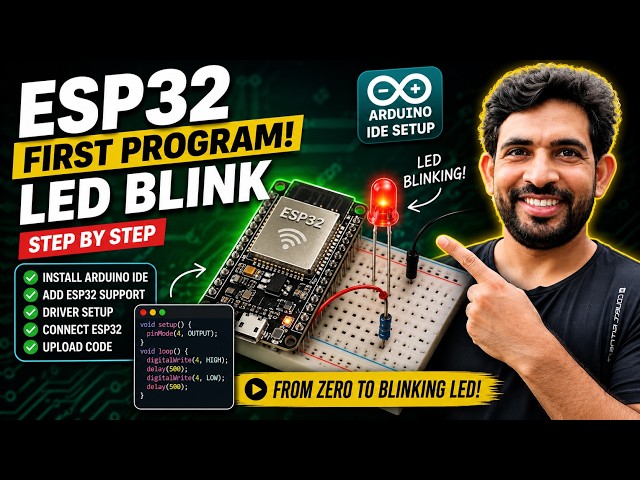 ESP32 Programming for Beginners — Install Arduino IDE & Blink Your First LED