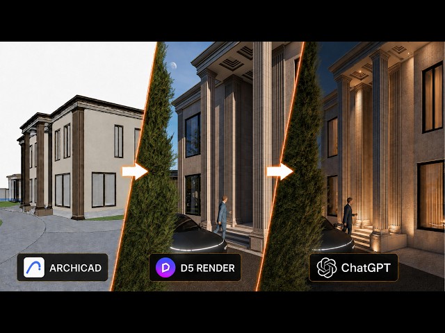 learn this ArchViz work flow ArchiCAD 29 + D5 Render + Chat GPT: Architectural Visualization