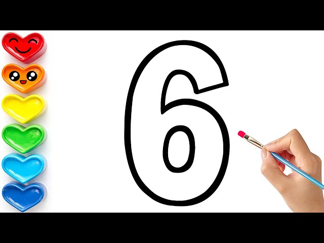 Drawing and Coloring Numbers with Crayons 🌈Step by Step Drawing Tutorial