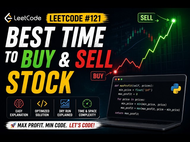 Best Time to Buy and Sell Stock | LeetCode 121 | Python Easy Solution |Python Solution Explained 📈🔥