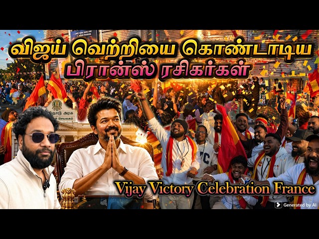 Paris விஜய் வெற்றியை கொண்டாடிய பிரான்ஸ் ரசிகர்கள் 🥳 |Thalapathy Vijay Victory Celebration France 🇫🇷🔥