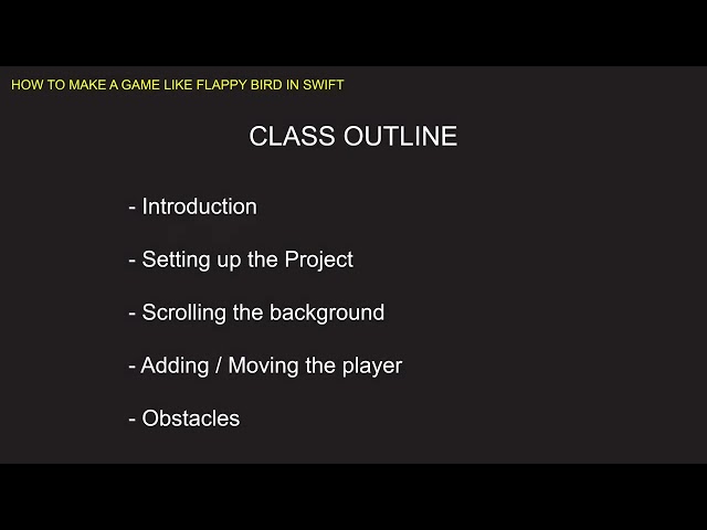 Lesson 1: Build your own Flappy Bird style iOS game in Swift