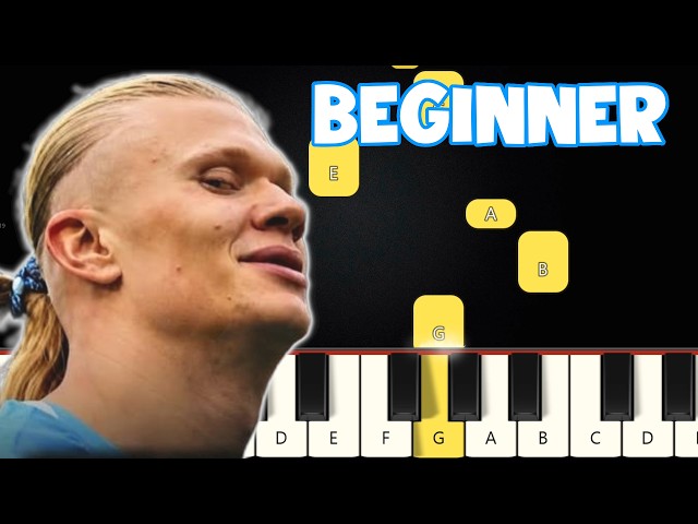 Haaland Song (ha ha ha) | Beginner Piano Tutorial | Easy Piano