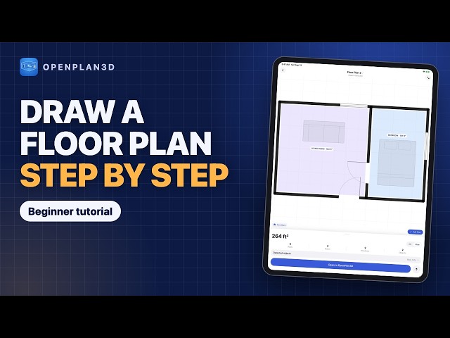 How to Draw a Floor Plan Step by Step (Beginner Tutorial) | OpenPlan3D