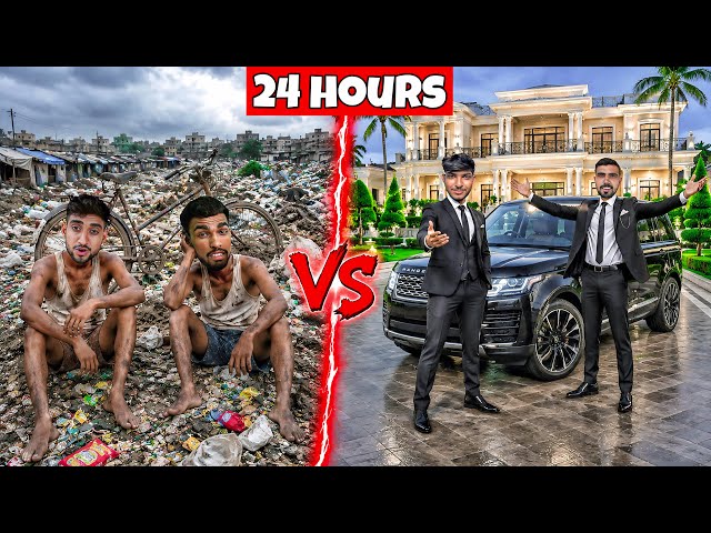 Poor vs Rich 24 Hours Survival Challenge