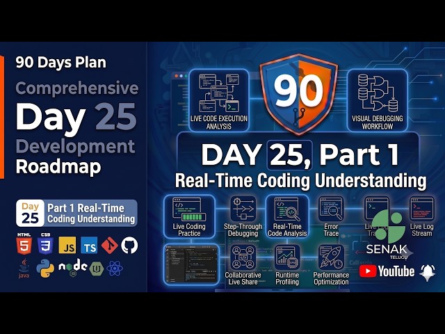 🔥 Day 25 Part 1 - 90 Days Full Stack Plan | Understanding Coding & Real-Time S/w Dev Use Cases 🚀