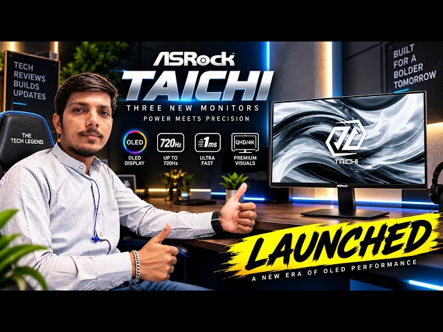 ASRock Taichi TCO27USA, TCO27QXA And TCO27QXB 4K 240Hz, QHD 500Hz and Dual-Mode 540Hz Gaming Monitor