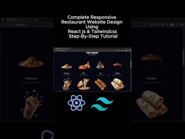 Complete Responsive Restaurant Website Design Using React js & Tailwindcss | Step-By-Step Tutorial
