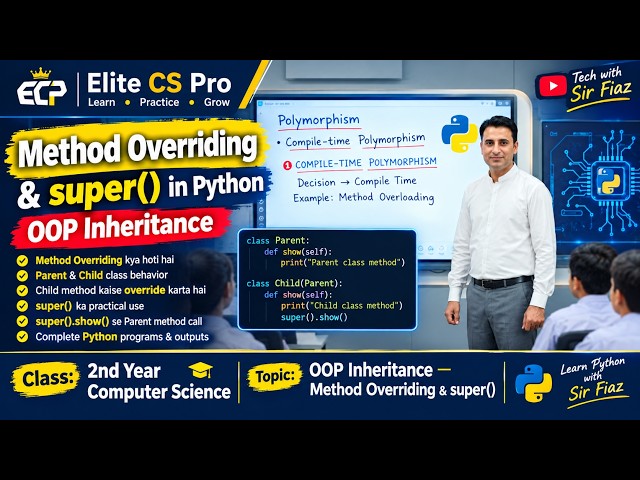 Method Overriding & super() in Python | OOP Inheritance | 2nd Year Computer Science