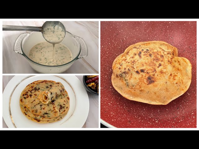 Wheat Flour Chilli Garlic Paratha With Liquid Dough in 5 mins | No Rolling No Kneading Paratha |