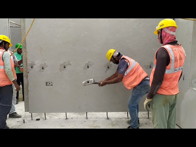 How to precast wall erection