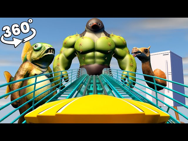 360° VR – GIANT Brainrot CRAZY Roller Coaster Ride! 😱🎢