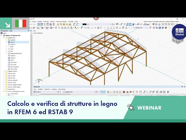 Calcolo e verifica di strutture in legno in RFEM 6 ed RSTAB 9