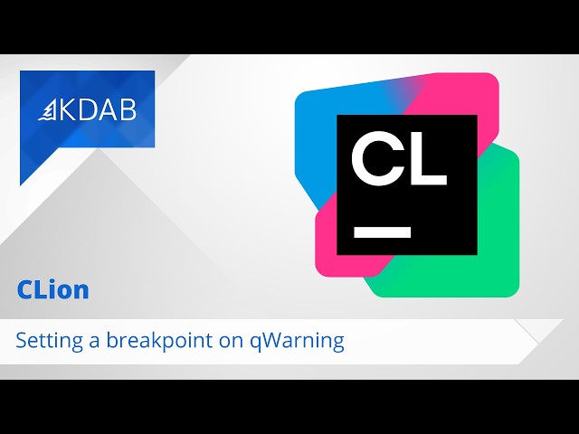 Setting a Breakpoint on qWarning in CLion