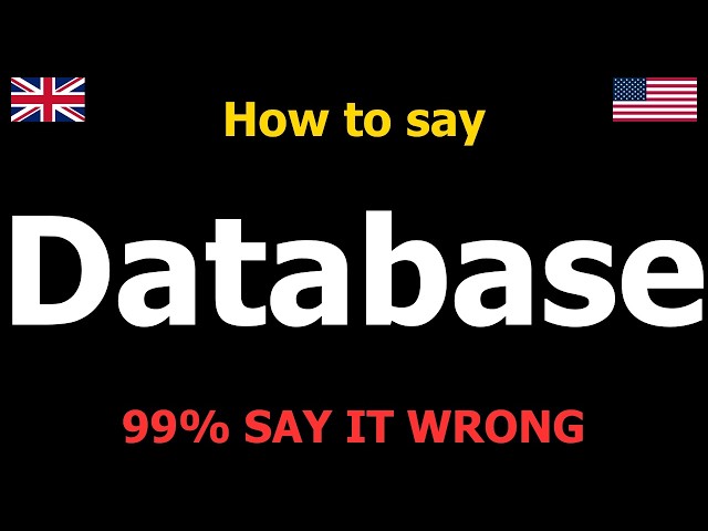 Database Pronunciation | Learn Computer Terms