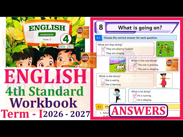4th standard English workbook term 1 unit 8 What is going on l 4th standard workbook 2026#4thstd