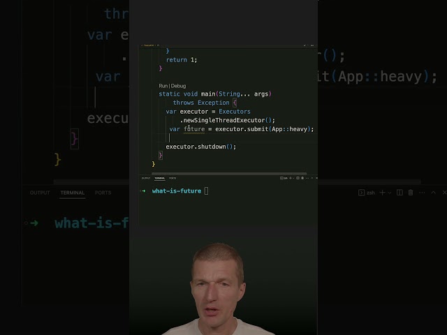 Executor and Future: Asynchronously Execute a Method #java #shorts #coding #airhacks