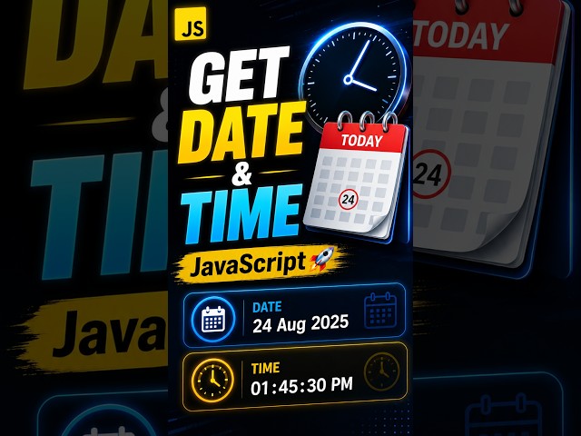 Get Date & Time Using JavaScript in Seconds! 🚀 | #JavaScript #coding  #backenddevelopment