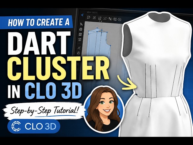How to Create a Dart Cluster in CLO 3D | Pattern Making Tutorial