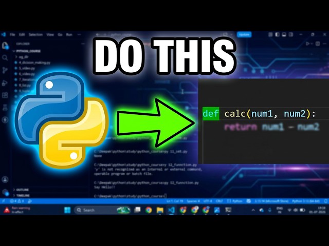 Python Functions in Hindi 🔥 | Complete Function Tutorial for Beginners