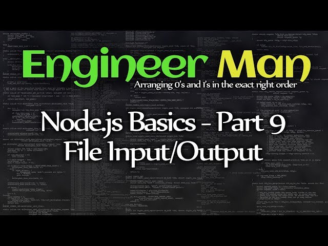 File Input/Output - Node.js Basics Part 9