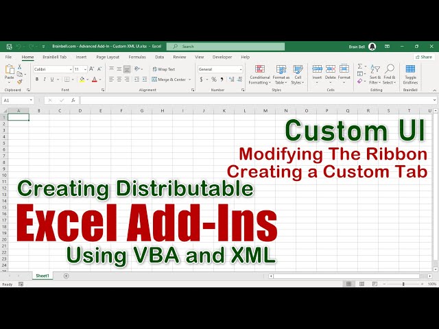 Create a Distributable Excel Add-In Using VBA and XML