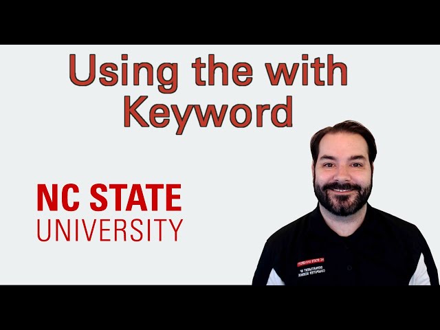 Using the with Keyword when Reading Files in Python