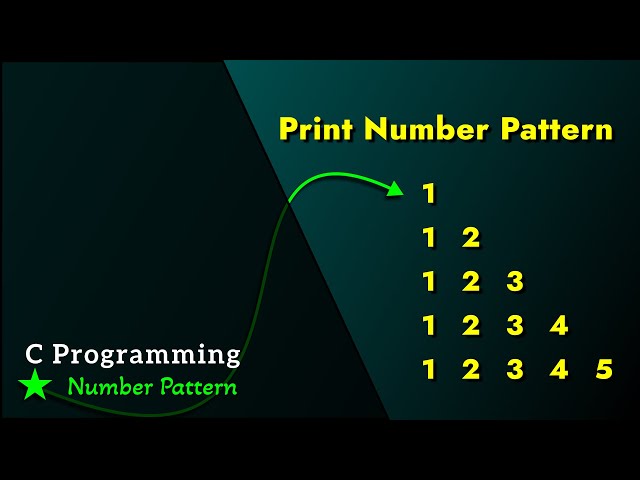 C Programming Tutorial: How to Print Number Patterns | ProgrammingTT